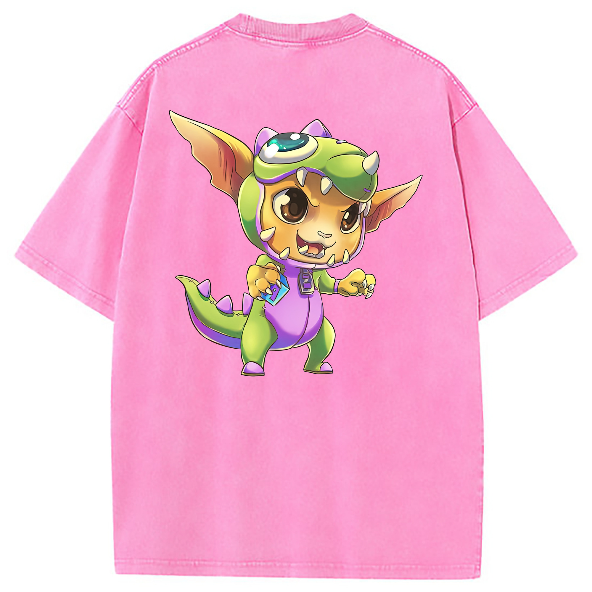 （画像用） リーグ・オブ・レジェンド League of Legends LOL 綿100% ヴィンテージ風 半袖Tシャツ（背面プリント）